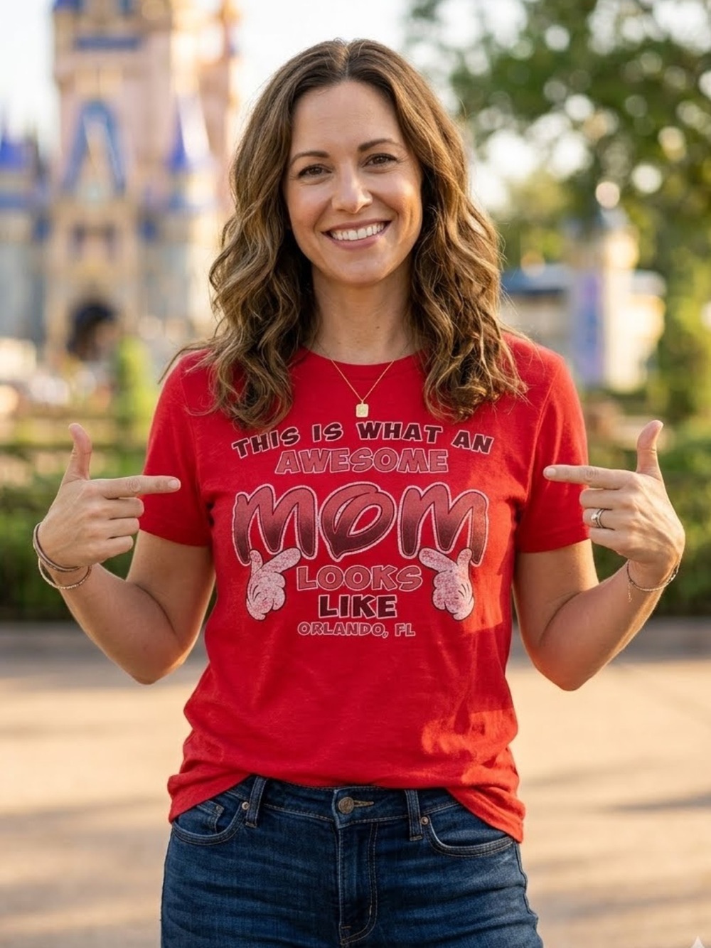 Disney-themed" mom appreciation design Tshirt